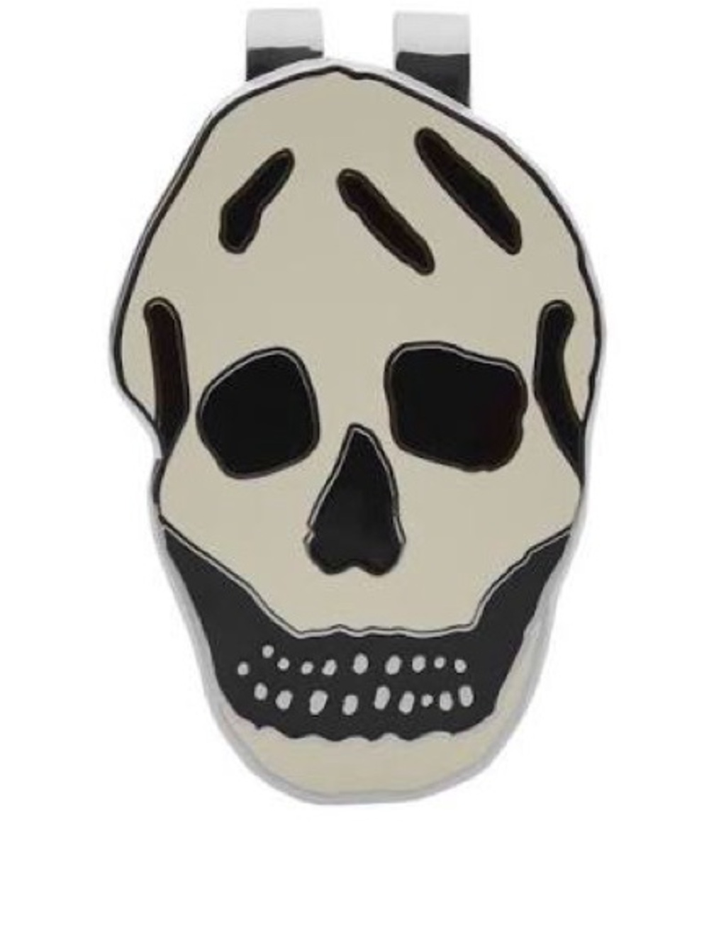 Alexander McQueen Black and Cream Money Clip